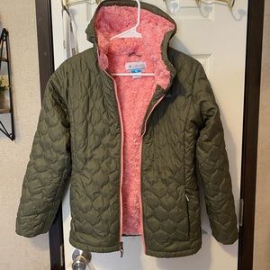 GIRLS QUILTED COLUMBIA COAT